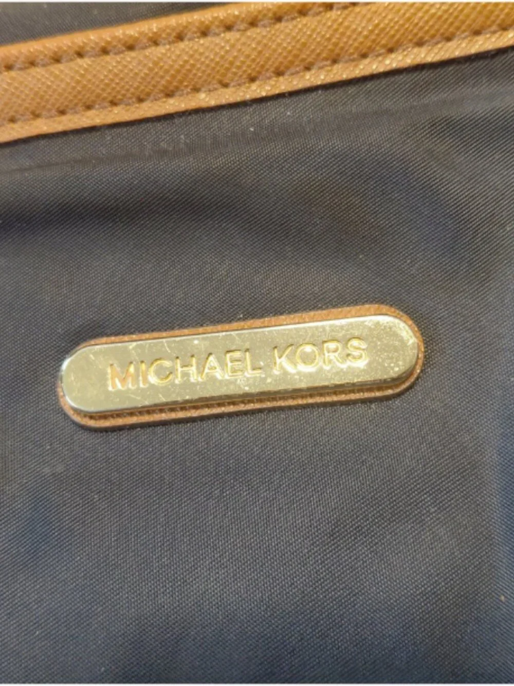Michael Kors Black/Brown Nylon Bag